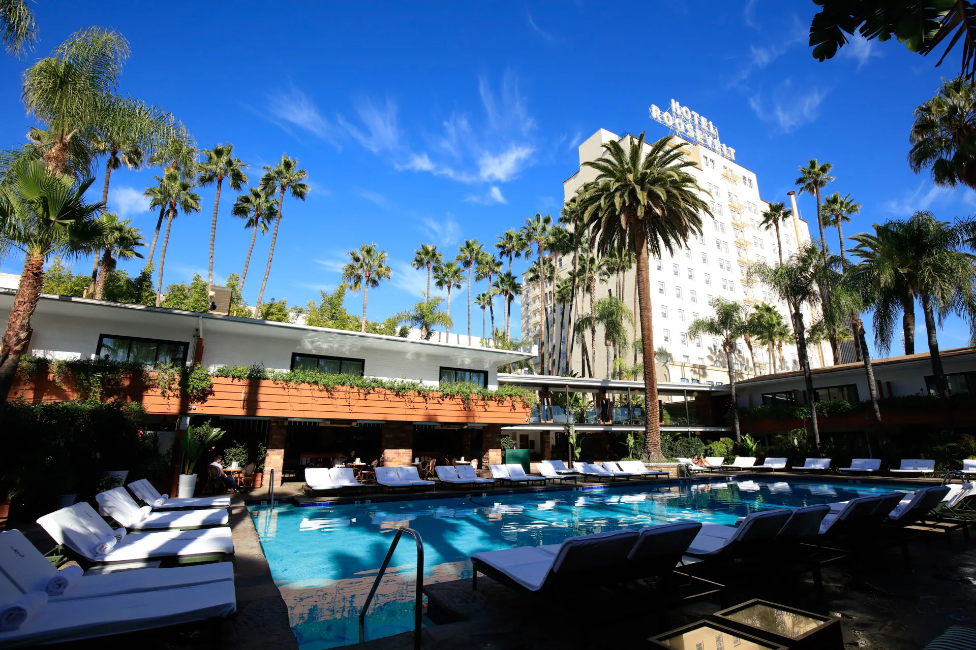 Hollywood Roosevelt Hotel Tower and Tropicana Pool