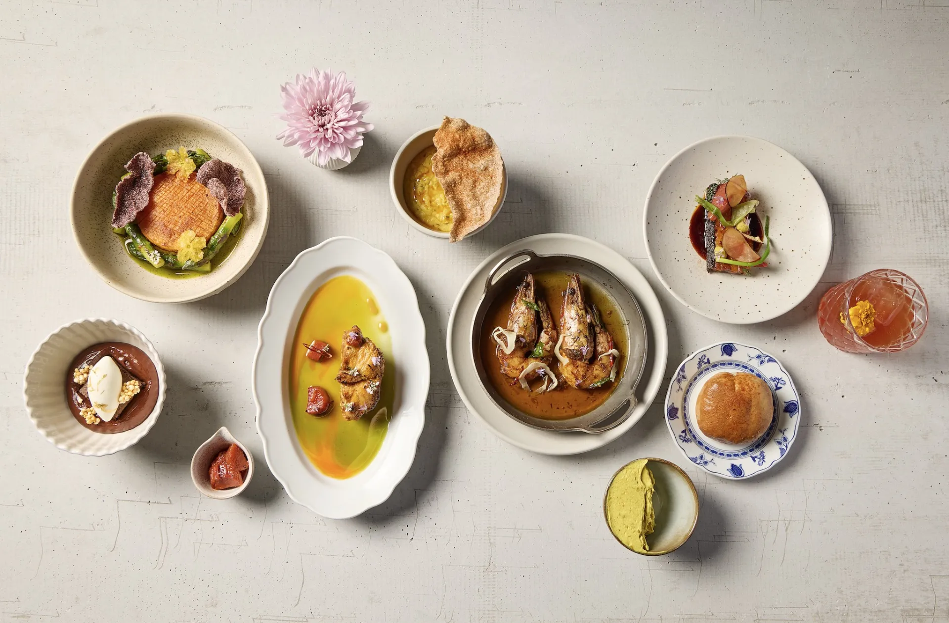 Dishes at Baar Baar in Downtown LA